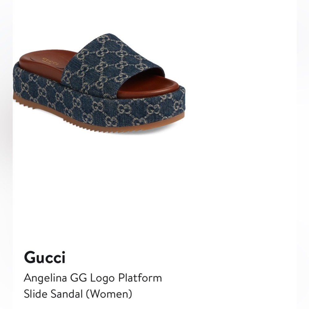 Gucci Angelina GG platform slide sandal